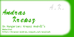 andras krepsz business card